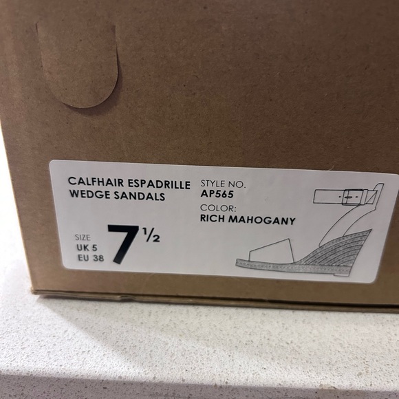 NIB New in Box J.Crew Leopard wedge sandals size 7.5 - Picture 5 of 6